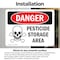Signmission Pesticide Storage Area Danger Sign, Vinyl Decal, 10in W x 7in L, 2PK OS-2PACK-DS-D-710-L-1522 - alternate 2